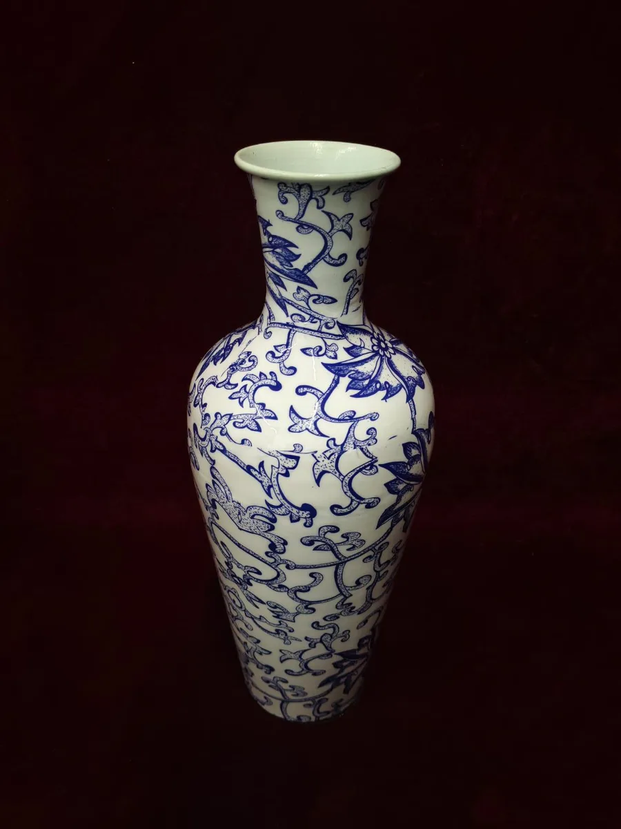 BLUE PRINTED MS VASES 16"
