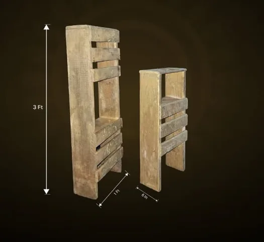 WOODEN BOX PATHWAY STAND SMALL