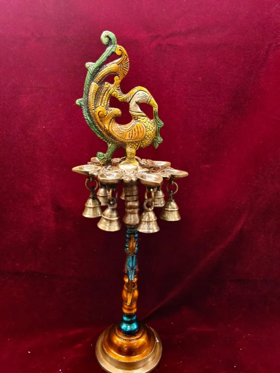 Colored peacock vilak with bell