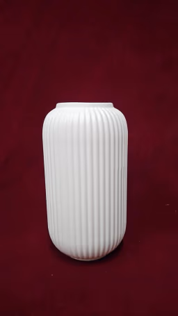 Plastic Ribbed Shell Vase 9"