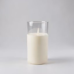 Plain Glass candle 7 inch