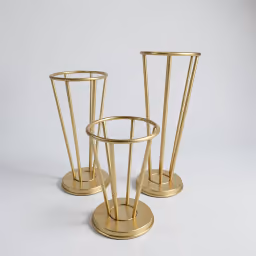 Candle stand kambi golden set 10,8,6 inch