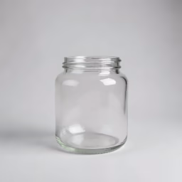 Glass pot round 5 inch