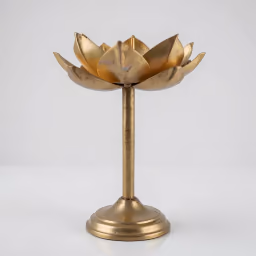 Golden lotus small stand 12 inch