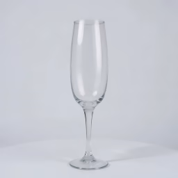Glass wine long 8 inch