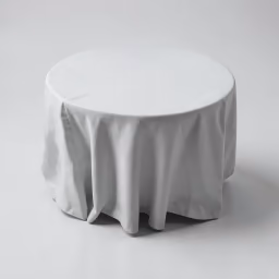 Round Table cloth white.