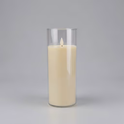 Glass candle..8 inch