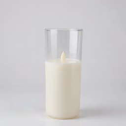 Plain Glass candle 9 inch