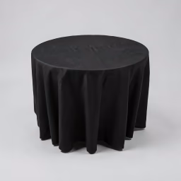 Round table cloth black new