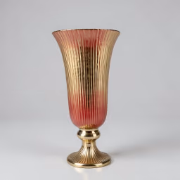 Golden metal flowervase 1.5 ft