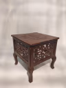 FLORAL WOODEN STOOL 1