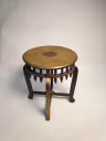 WOODEN ROUND STOOL WITH DROPS - 01 2