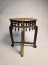 WOODEN ROUND STOOL WITH DROPS - 01 1