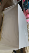 Square table white cloth 1