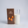 Plain Glass candle 9 inch 1