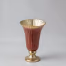 Golden metal flowervase 1.5 ft 1